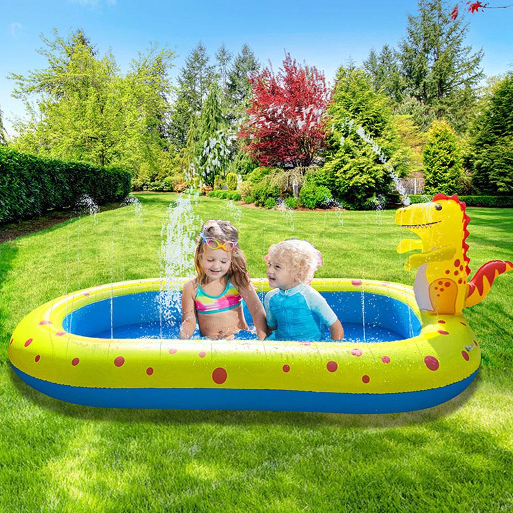 Bể bơi bơm hơi, có đài phun nước cho trẻ em