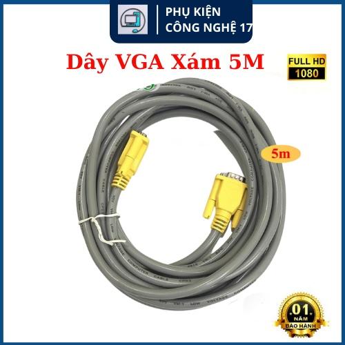 Dây cáp VGA 3m 5m 10m 15m xám hoặc đen chất lượng