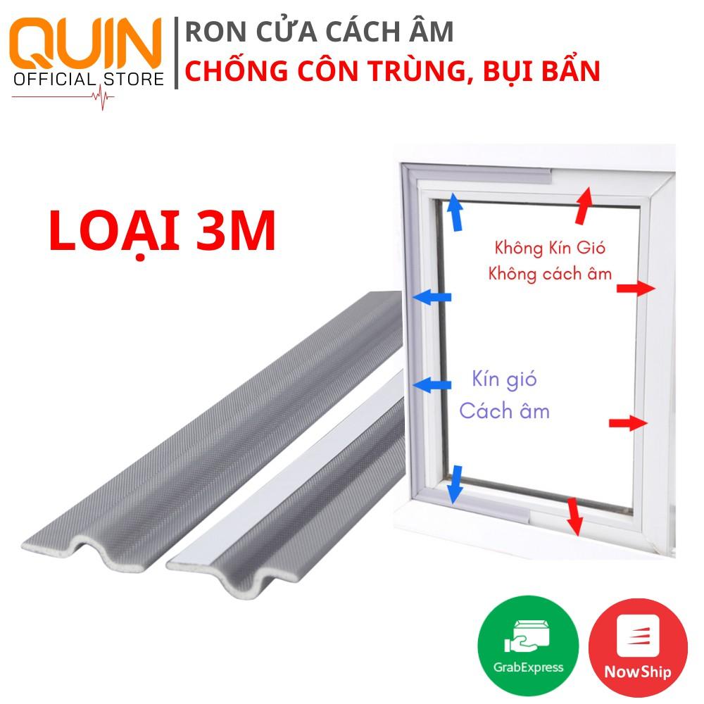 Ron Đệm Cửa, Chặn khe Cửa LOẠI DÀI 3 MÉT Ngăn Côn Trùng | Ron Cửa Chống Ồn, Gió Điều Hòa Cho Mọi Loại Cửa