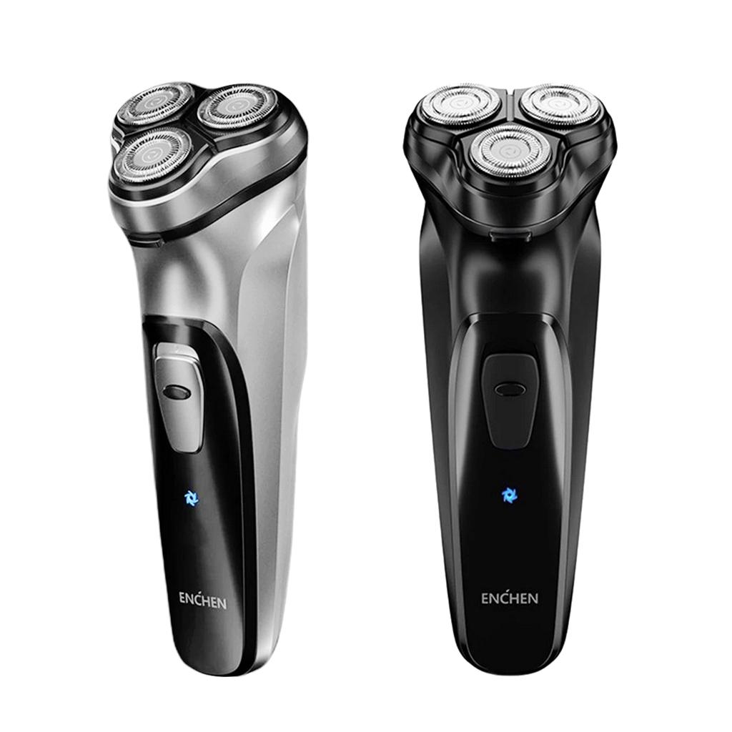 2pcs USB Rechargeable Men 3D Rotary Electric Beard Shaver Beard Trimmer