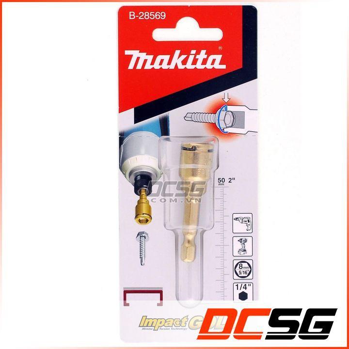 Đầu bắn tôn Impact Gold, 8.0x50mm 1/4&quot; chuôi dài Makita B-30455