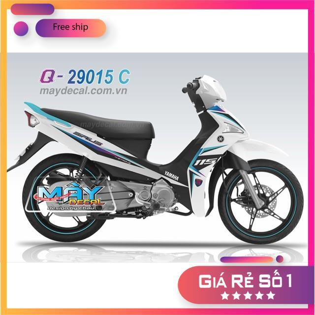 Tem rời dành cho Sirius fi phiên bản kỉ niệm,decal trong dán xe trắng hoặc bạc