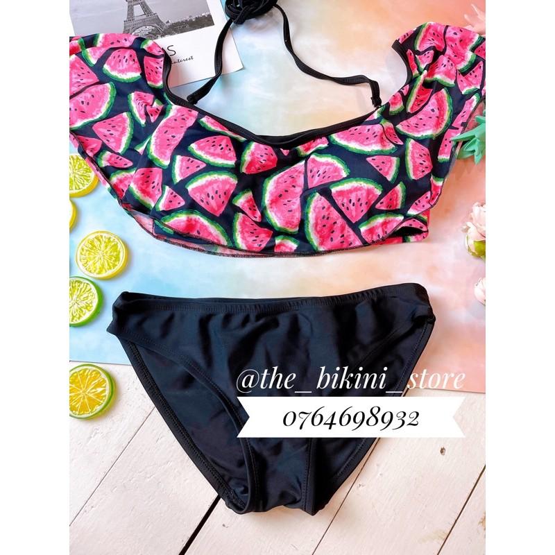 Bikini hai mảnh dưa hấu,áo kèm mút lót