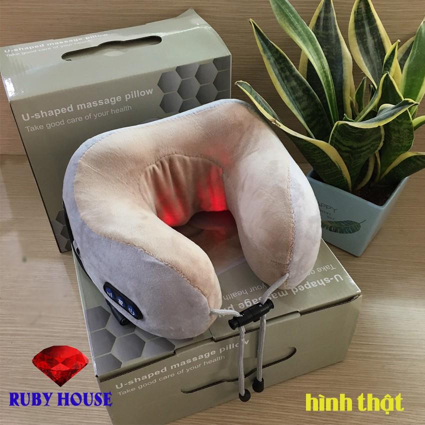 Gối massage cổ chữ U, gối massage cổ vai gáy cực hiệu quả-Ruby House