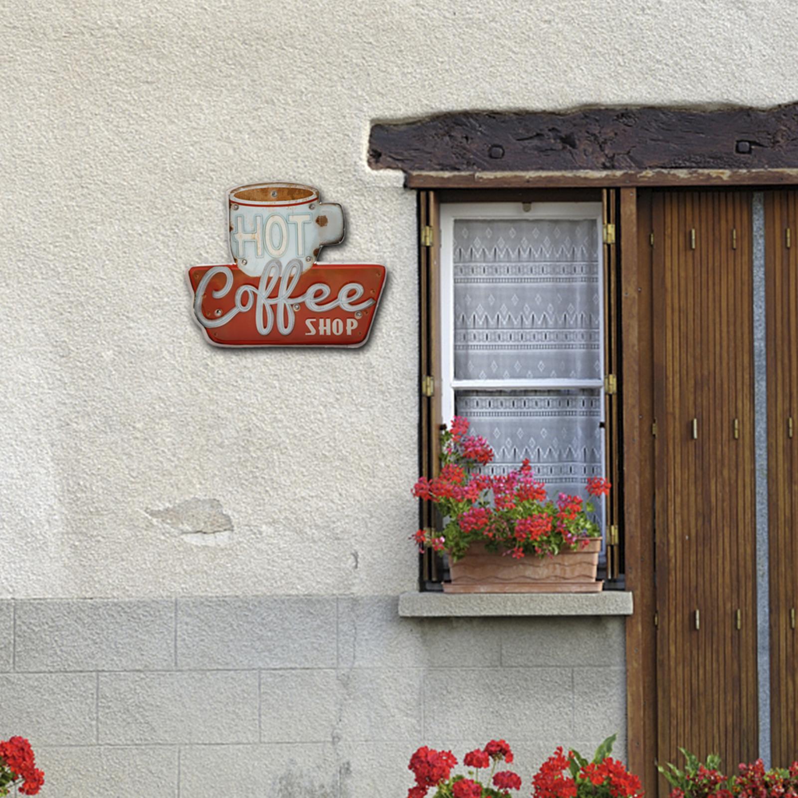 3D Metal Tin Sign Coffee Plaque LED Light Box