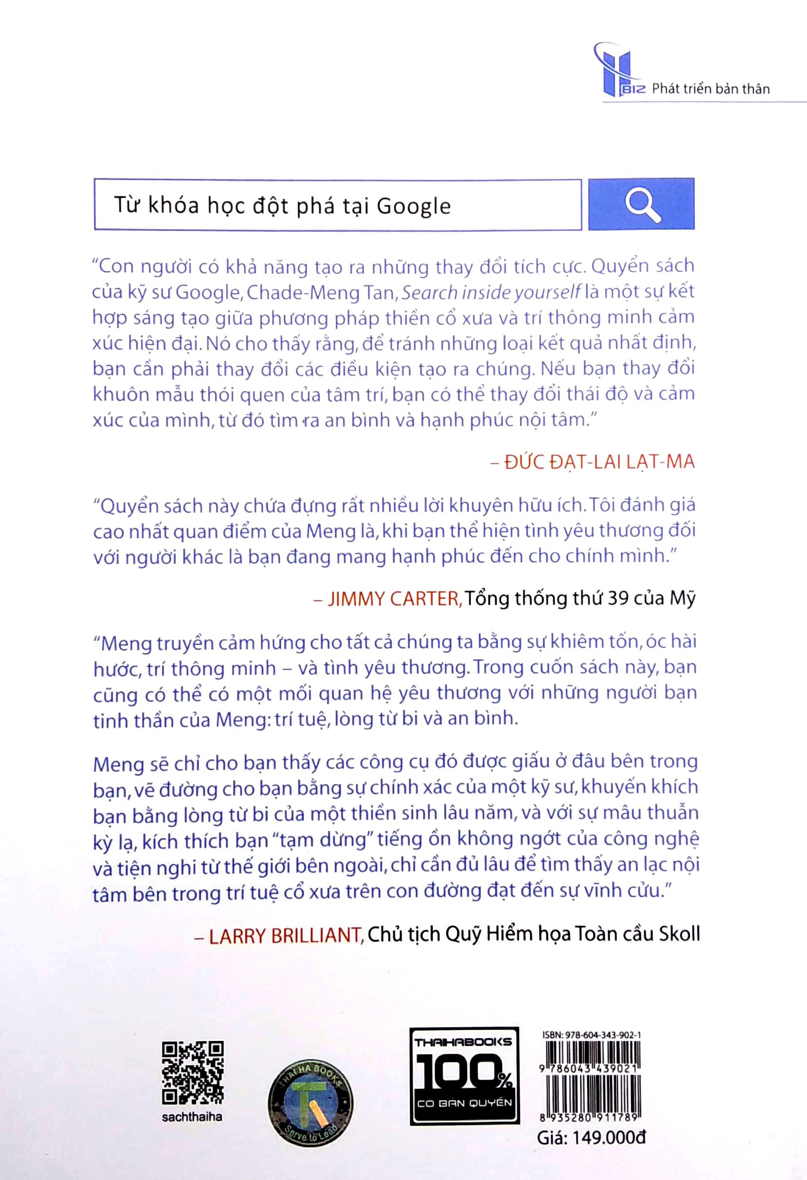 Search Inside Yourself - Tạo Ra Lợi Nhuận Vượt Qua Đại Dương Và Thay Đổi Thế Giới