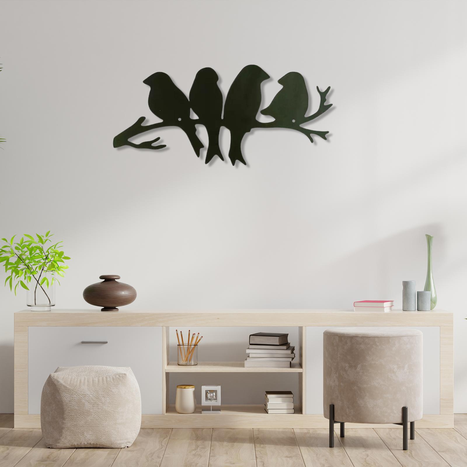 Birds On The Branch Metal Wall Art Ornaments Aesthetic for Bedroom Parties Cafe