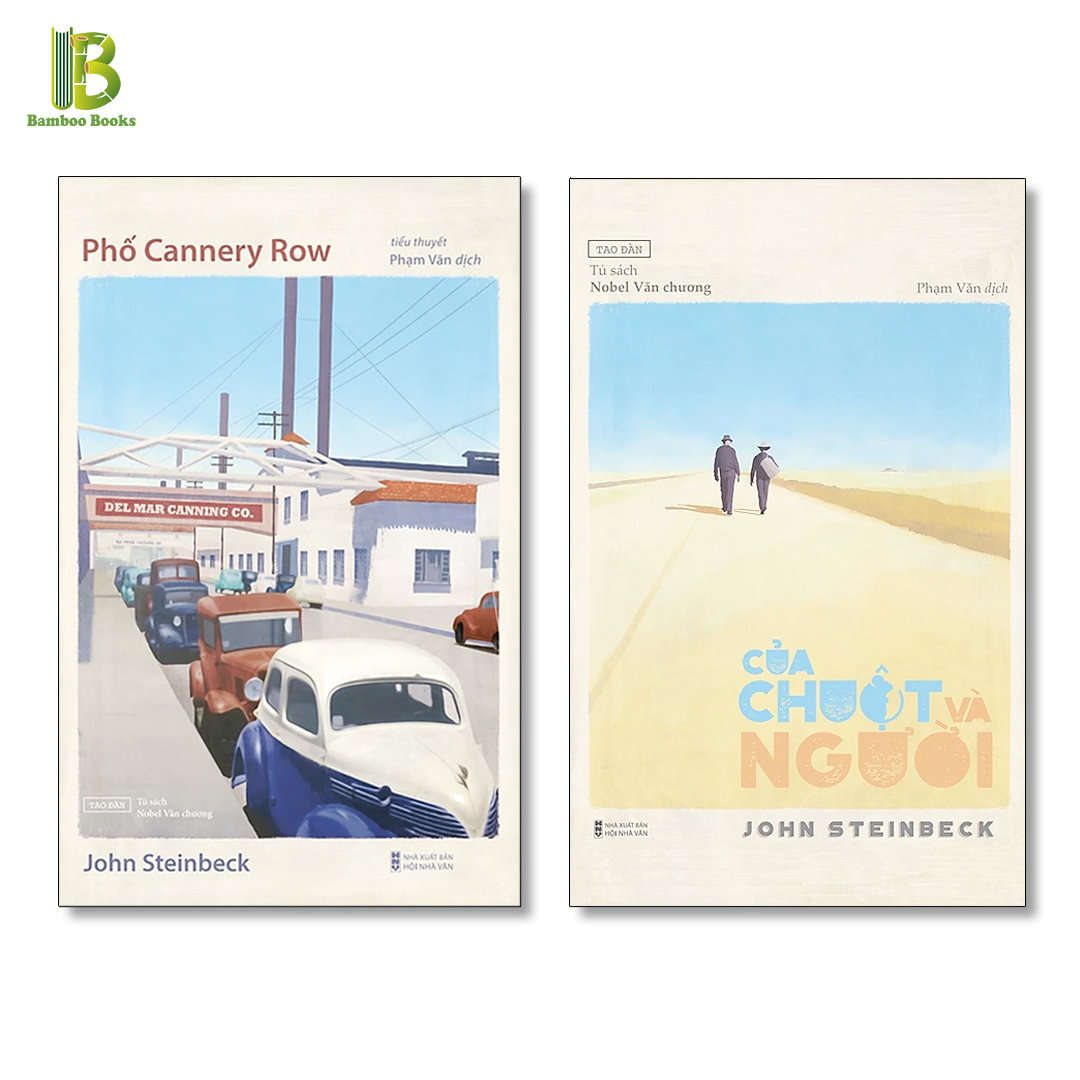 Combo 2 Tác Phẩm Kinh Điển Của John Steinbeck: Phố Cannery Row + Của Chuột Và Người - Nobel Văn Học 1962 - Tặng Kèm Bookmark Bamboo Books