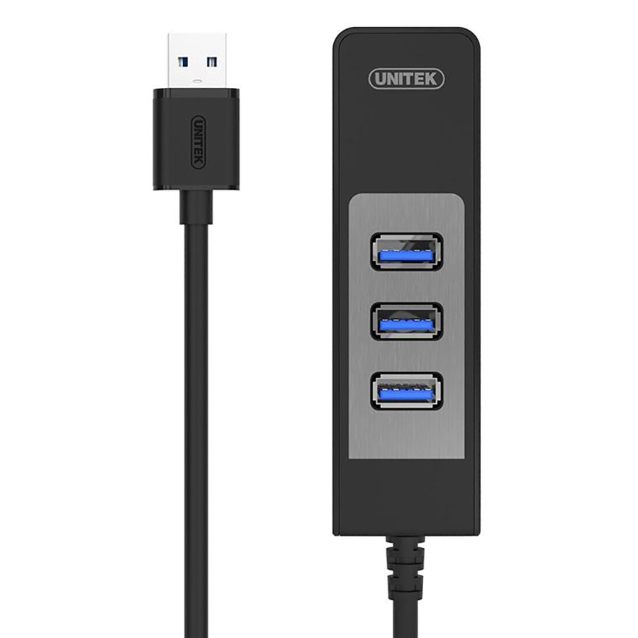 Bộ Chia USB 3.0 Ra 3 Cổng USB 3.0 With Lan Gigabit Unitek Y-3045C - Hàng Nhập Khẩu