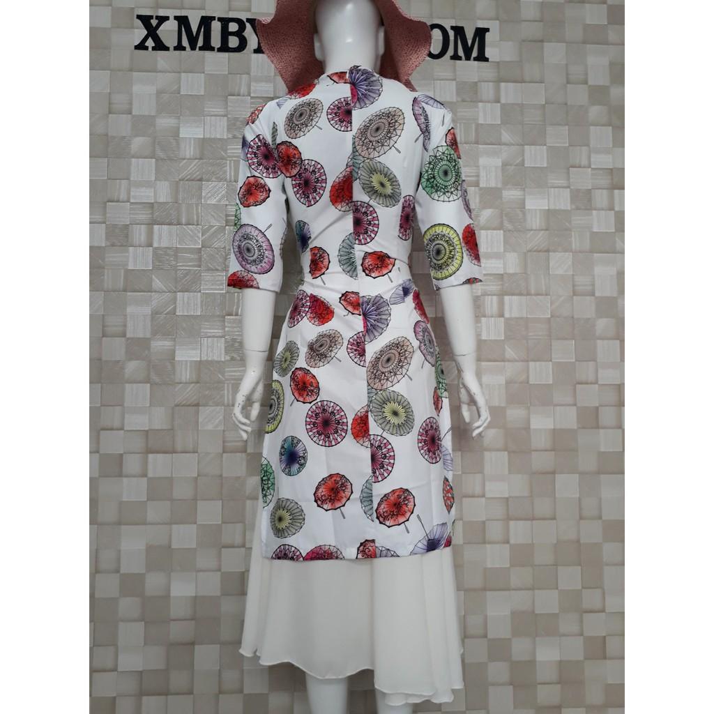 Áo Dài Nữ Gấm Lụa BAD008