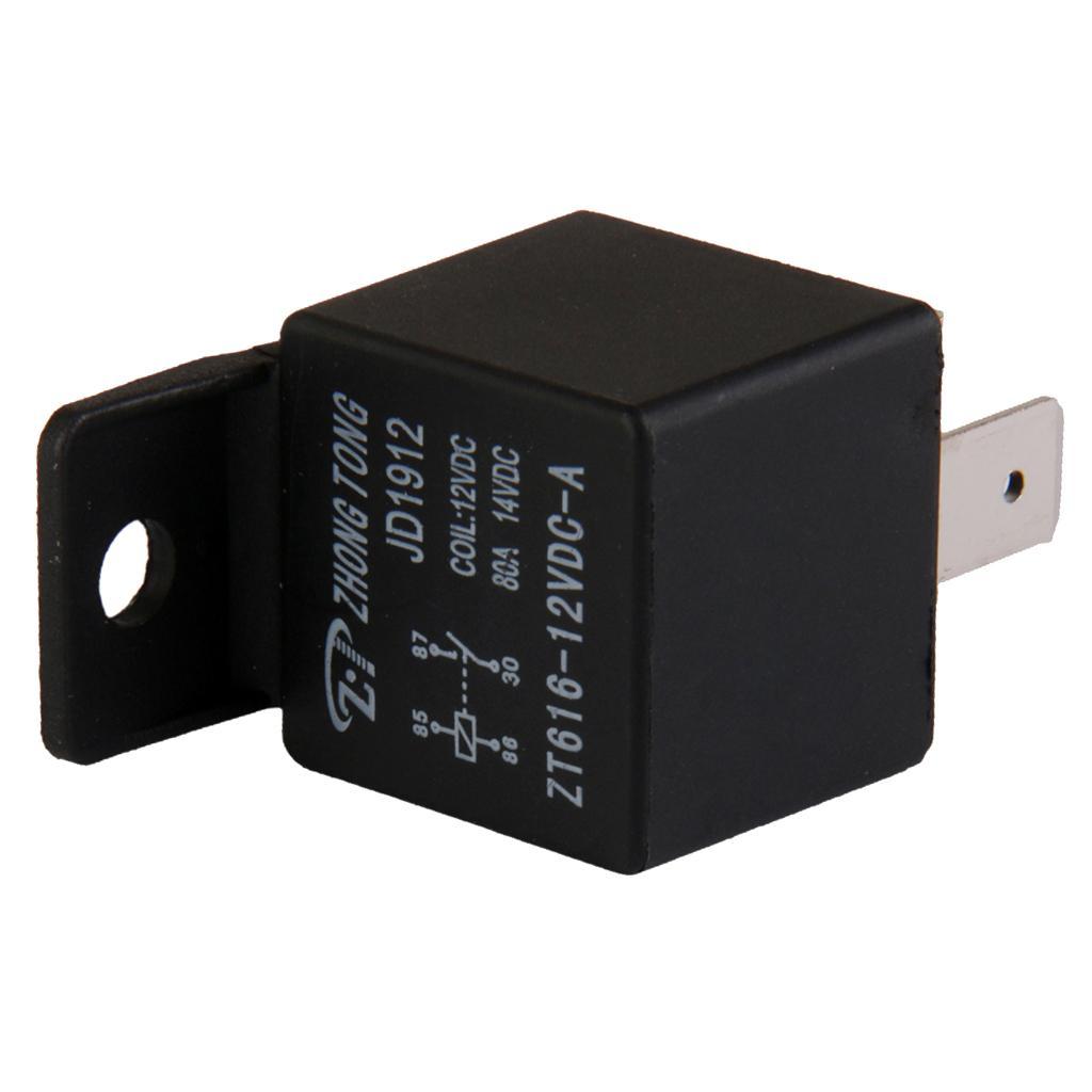 Car Truck Auto Automotive DC 12V 80A 80 AMP SPST Relay Relays 4 Pin
