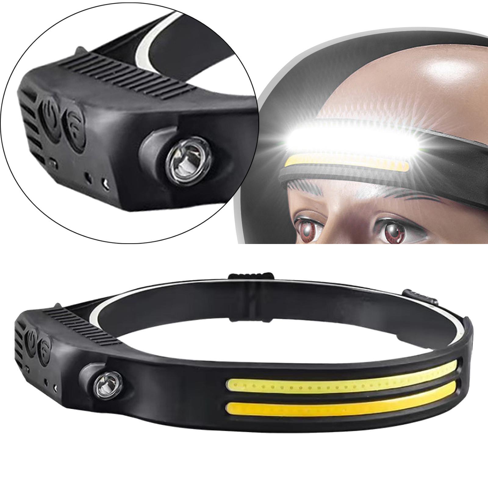 Head Light Headlight Weatherproof Head Torches, Lightweight USB Rechargeable, Head Lamps  for Camping Emergency Outdoor Hiking