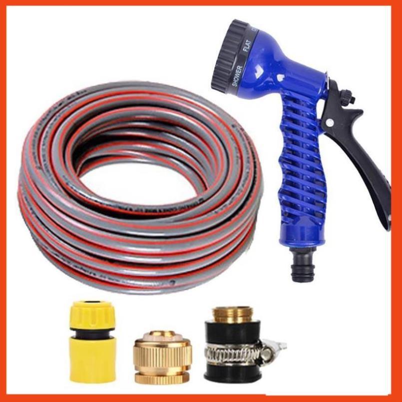 Bộ dây và vòi xịt tăng áp lực nước,rửa xe, tưới cây 20m 206843