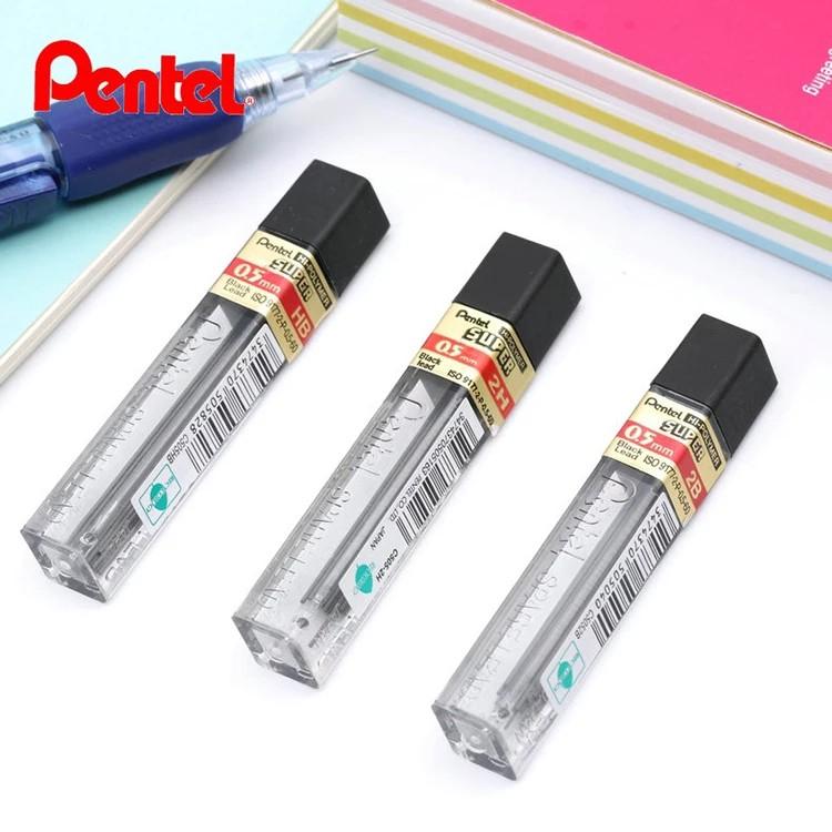 Ruột Chì Kim Pentel Hi-Polymer Super C505 2B Ngòi 0.5mm | Siêu ứng (12 Ruột/Tuýp)