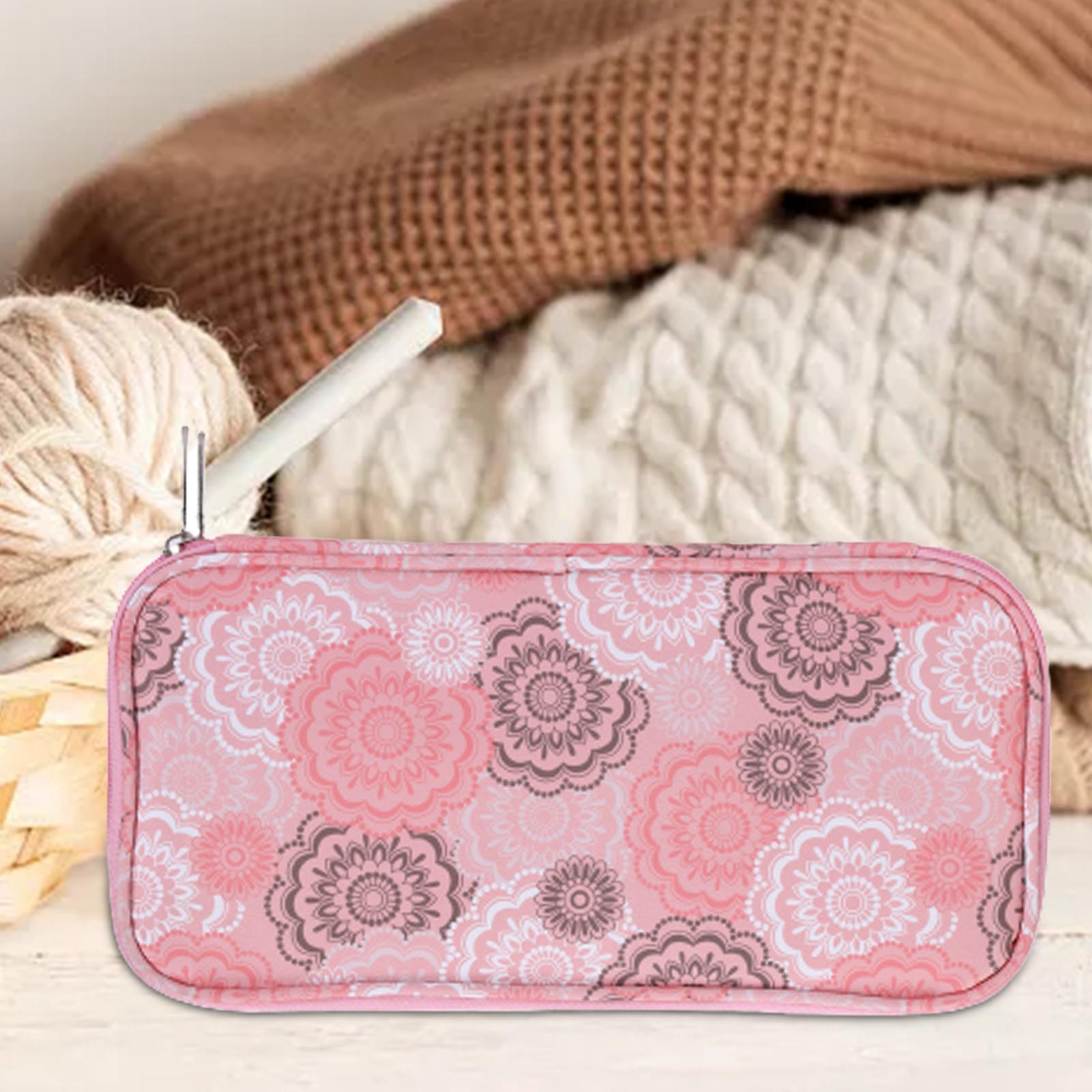 Knitting Storage Bag with Zipper Travel Organizer Empty Knitting Bag