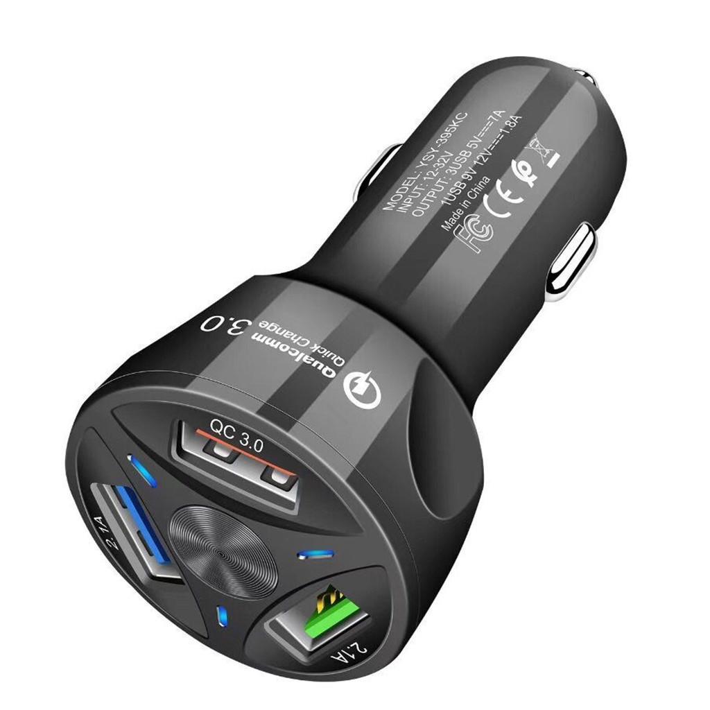 Quick Fast Car Charger QC3.0 USB 3 Ports Car Charger Fast Charging Universal