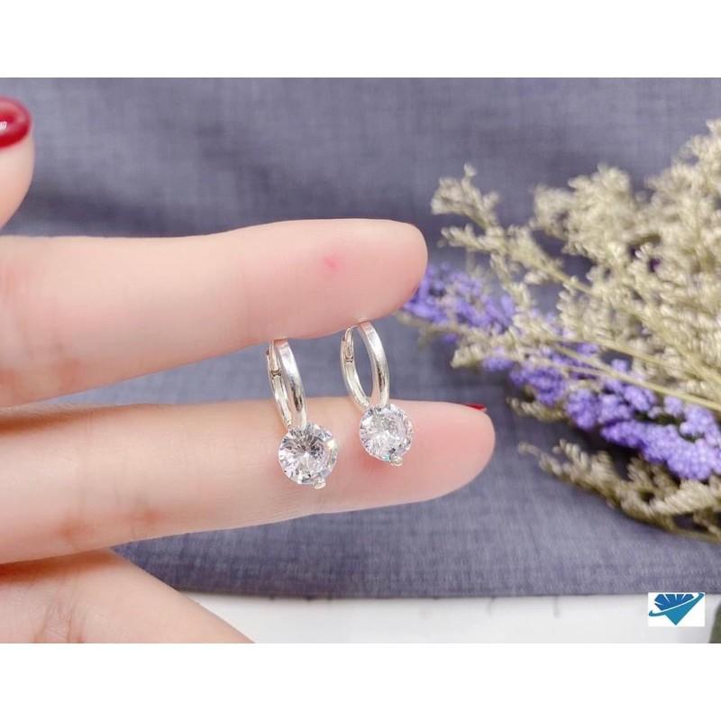 BÔNG TAI BẠC TA - BÔNG TAI GẮN ĐÁ NHỎ XINH XẮN -