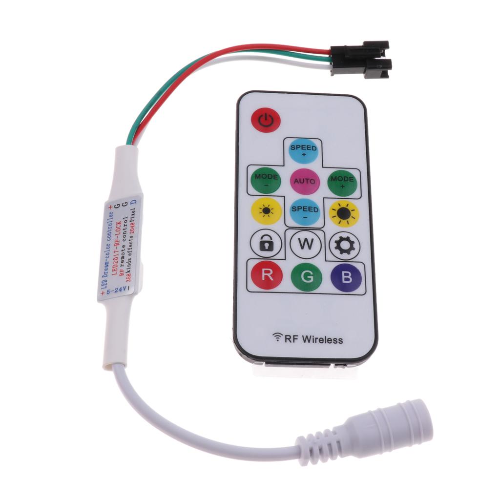 DC 5-24V RF Mini Wireless Remote Controller Dimmer For LED Strip Light