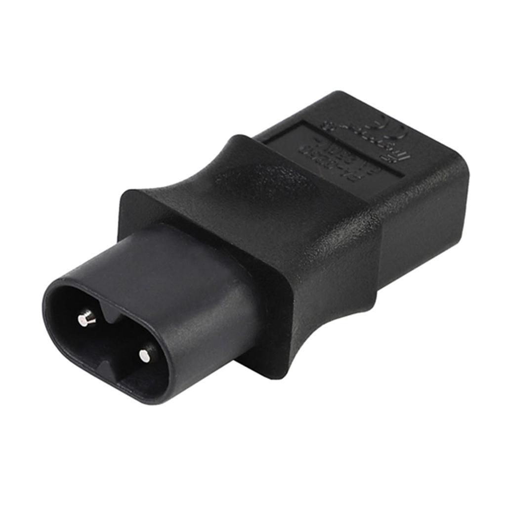 IEC 320 C8 Male Plug to C9 2 Pin Female Connecter Adapter 6A /250V