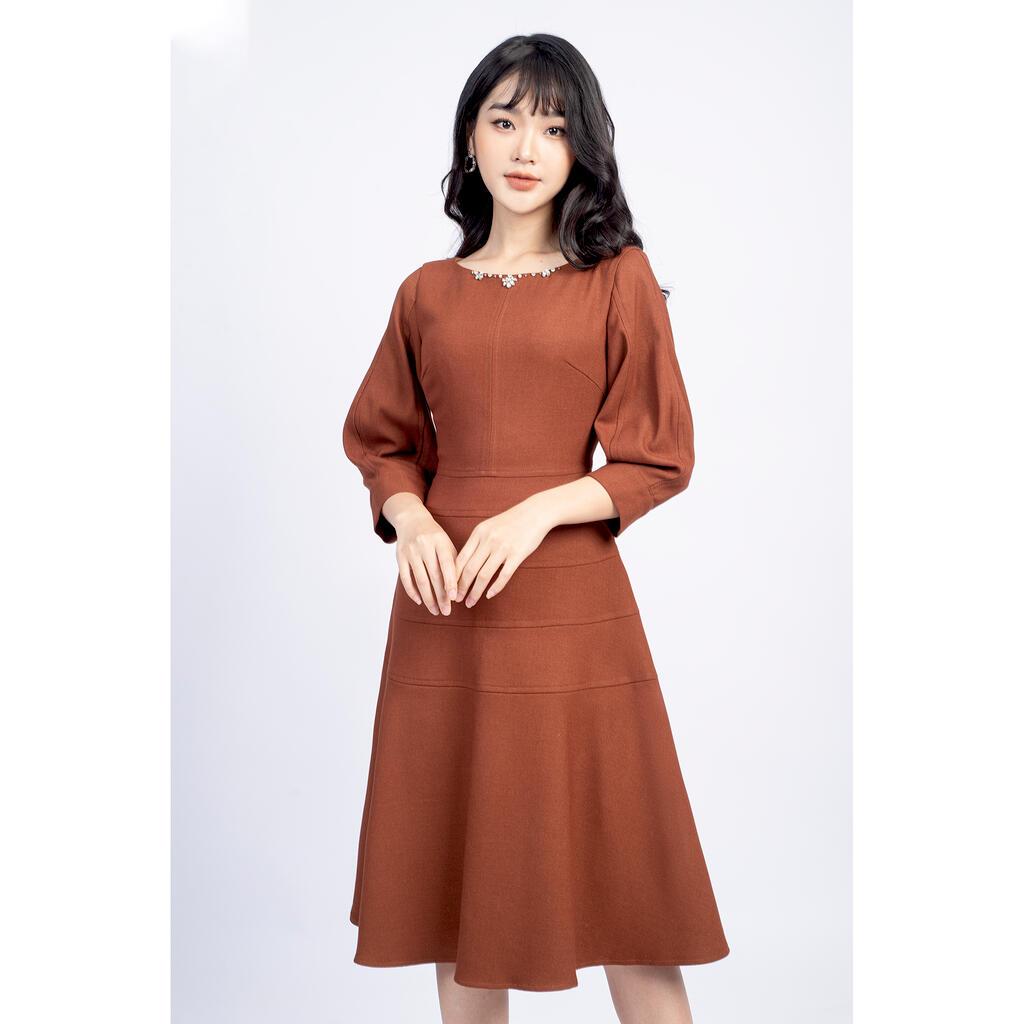 Đầm dáng xòe, cổ tròn MMOutfit M-DA060621273