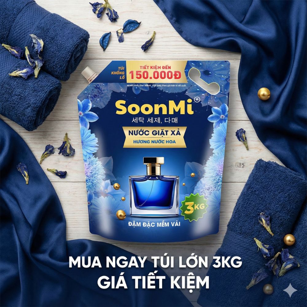 Giá sỉ đại lý nguyên thùng Soonmi nước giặt, giặt xả, nước xả, lau sàn, rửa chén, tây toilet - hàng chính hãng