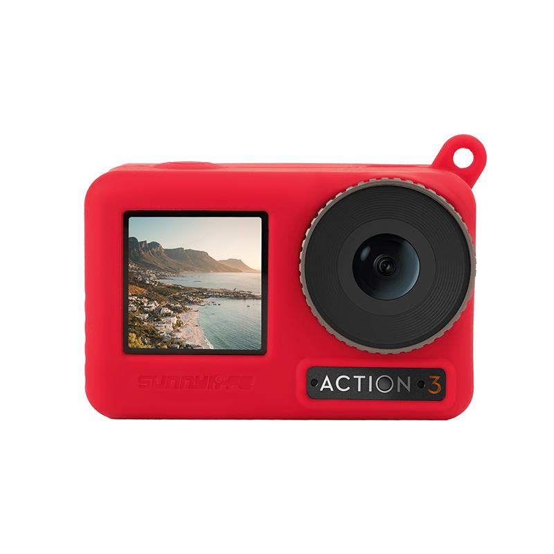 Vỏ Silicon Bảo Vệ Cho DJI Action 3 Chống Trầy Xước Vỏ Máy Ảnh Bảo Vệ Dây Buộc Phụ Kiện Cho DJI OSMO ACTION 3