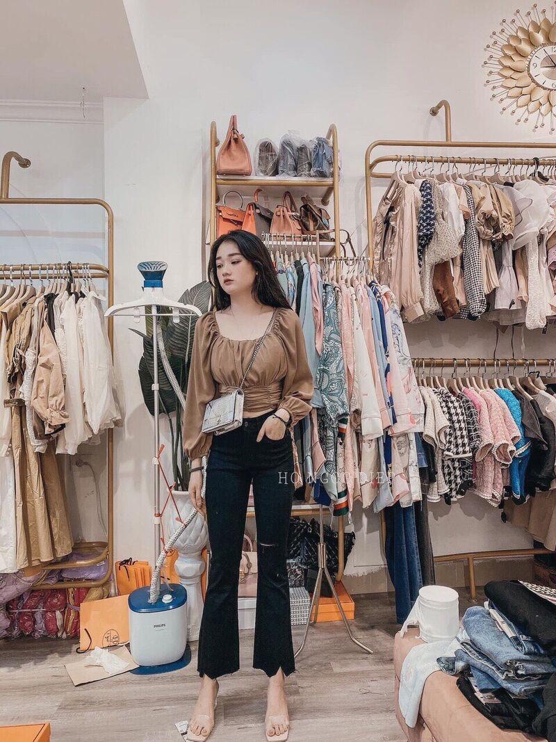 Áo rúm eo bo tay mặc được 2 kiểu