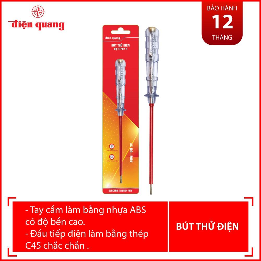 Bút thử điện Điện Quang ĐQ ETP07 R (Đầu vít dẹp, 215 mm, màu đỏ)