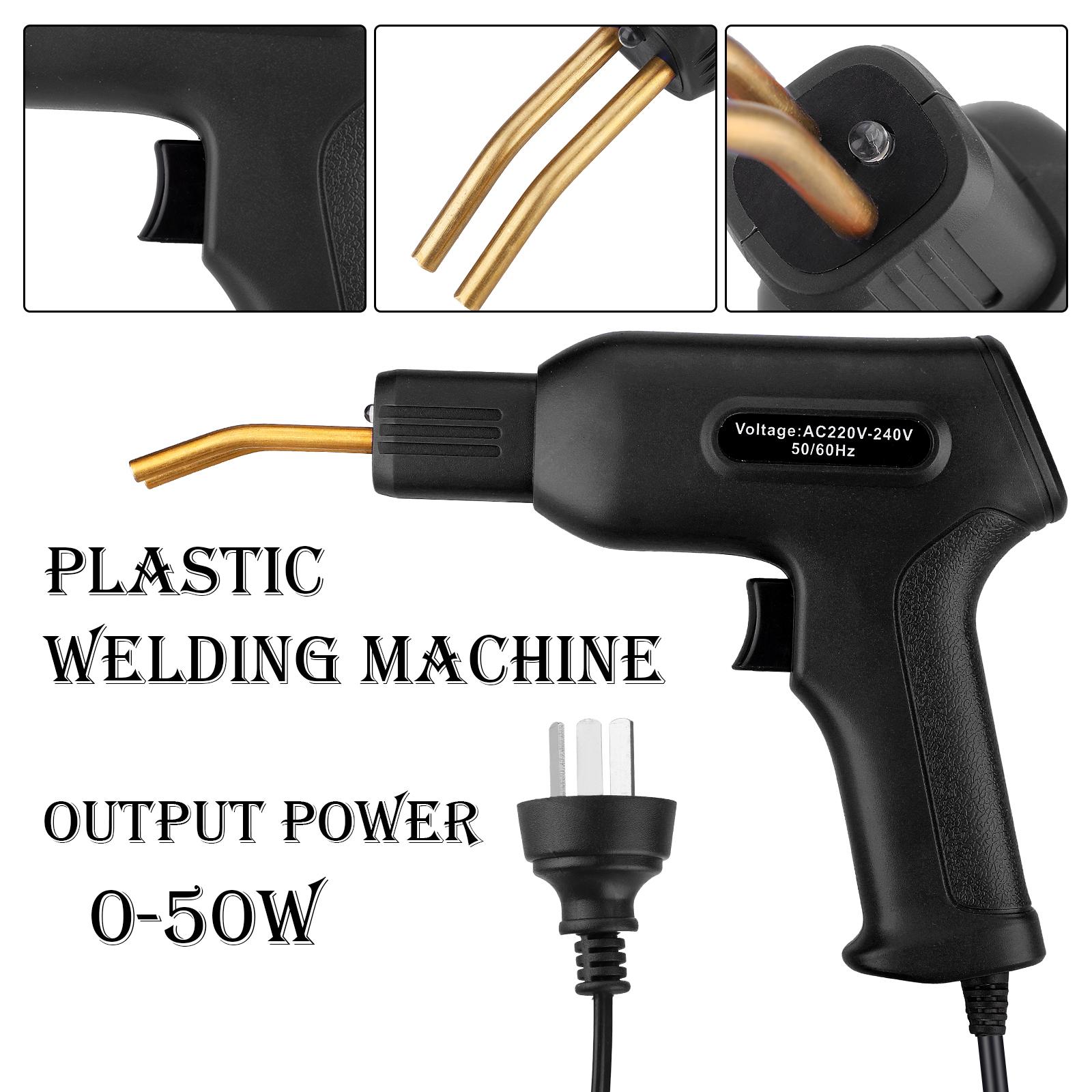 Car Bumper Handy Hot Stapler Welder Gun Wave Flat Staple Garage Tool Black