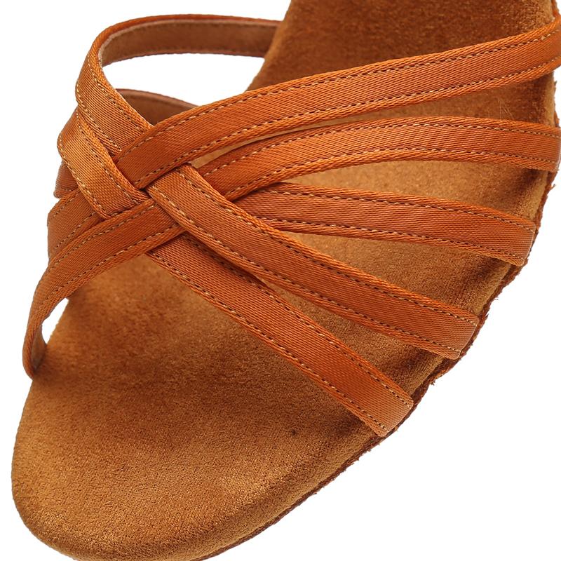 Giày khiêu vũ phụ nữ mới Giày nhảy Latin Tango Jazz Salsa Sandal Dance Shoes Dropshipping Color: rear 7.5cm brown Shoe Size: 34