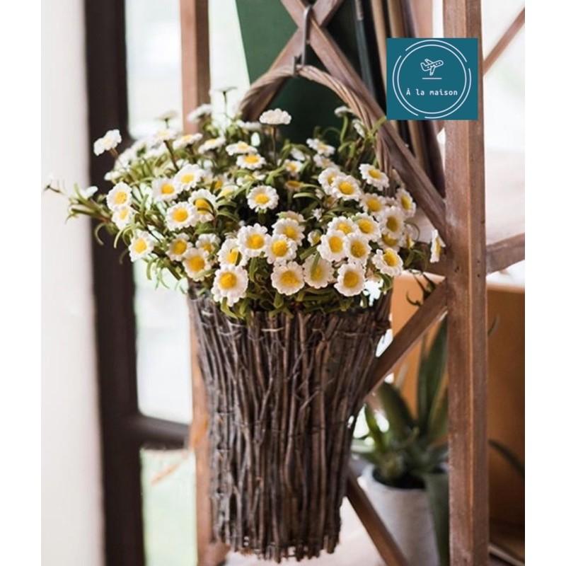 Cành hoa cúc nhí 8 nhánh hoa xinh xắn đáng yêu, hoa decor trang trí chụp hình
