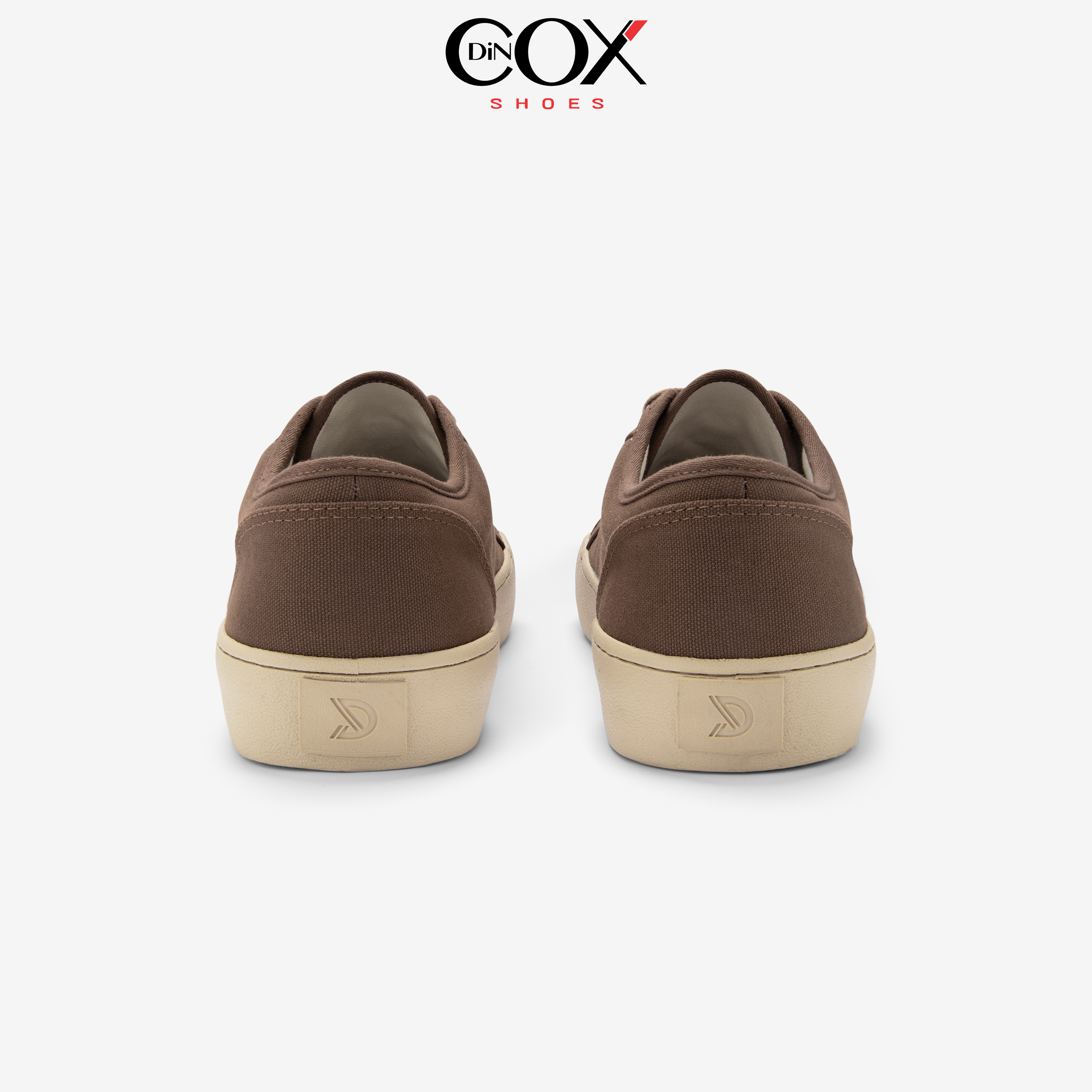 Giày Sneaker Vải Canvas Nam Nữ E18 Chocolate Dincox