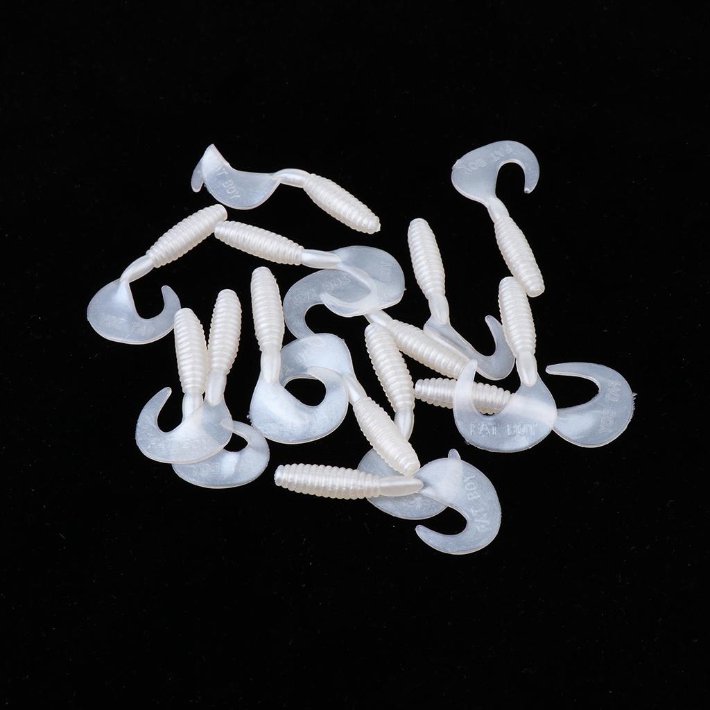Soft Lure Fishing Bait Maggots Grub Worm Silicone Lure Luminous