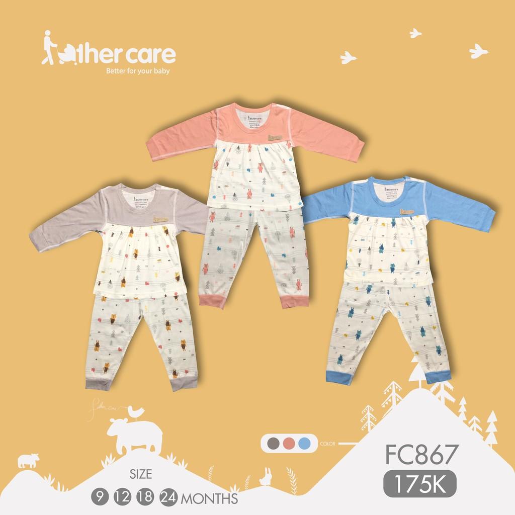 Bộ Quần áo FatherCare Nhún ngực DT - Báo (Trơn - HT) FC867