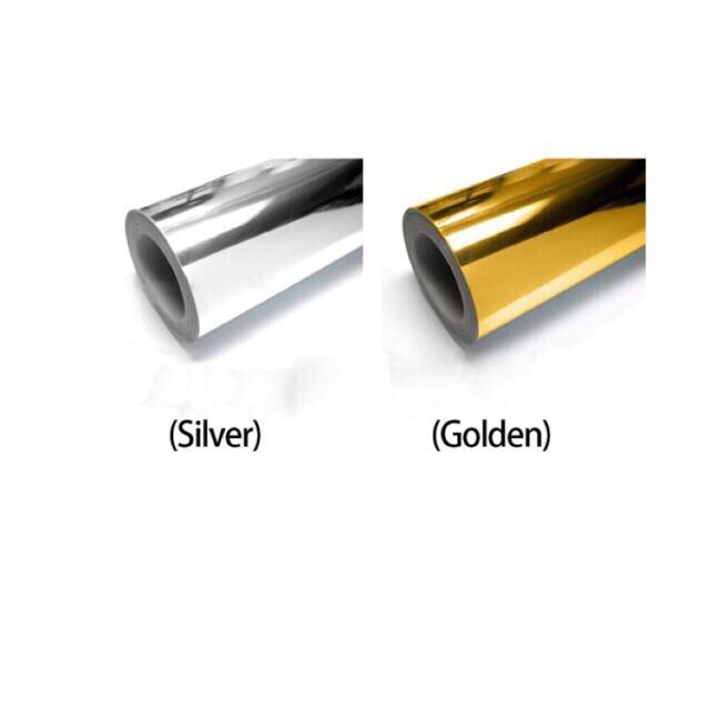 Decal xi chrome màu bạc/vàng tráng gương chống trầy dán xe cao cấp
