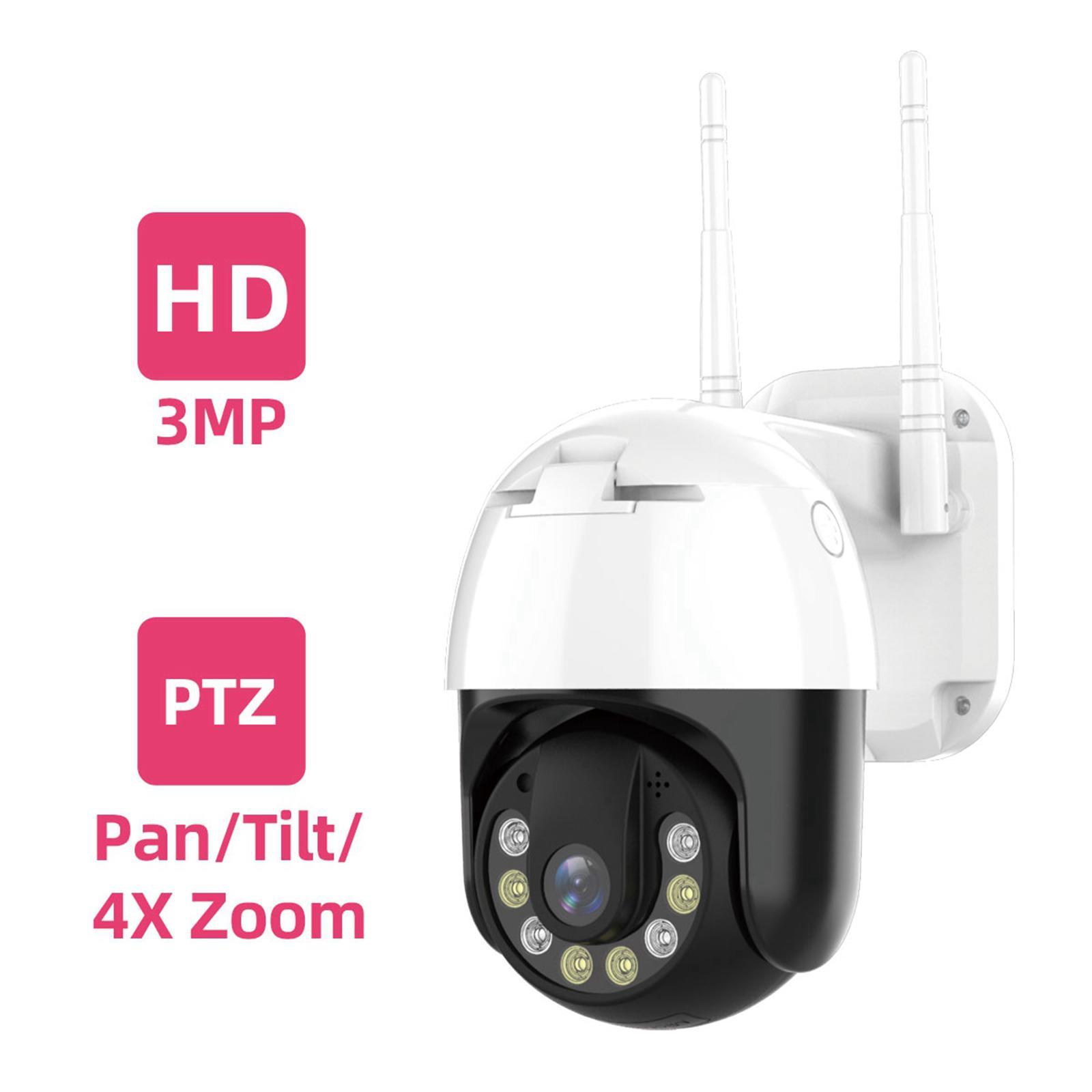 Pan/Tilt Speed 3MP PTZ Wireless IP Wifi Camera 1296P 4X US