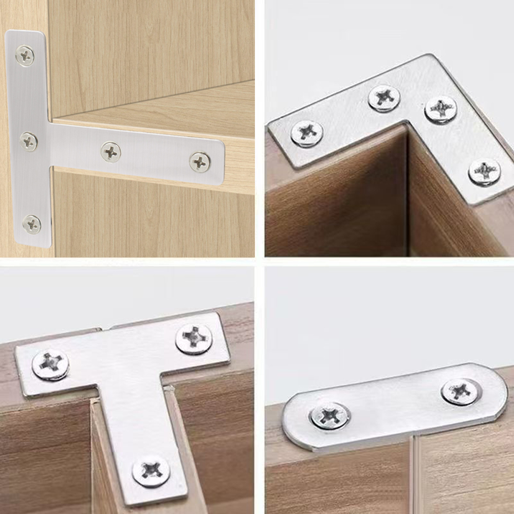 Ke Thẳng Ke Chữ L Chữ T Nhiều Kích Thước KUNBE Góc Vuông 90 Độ Giá Đỡ Giữ Cố Định Góc Cạnh Đồ Nội Thất
