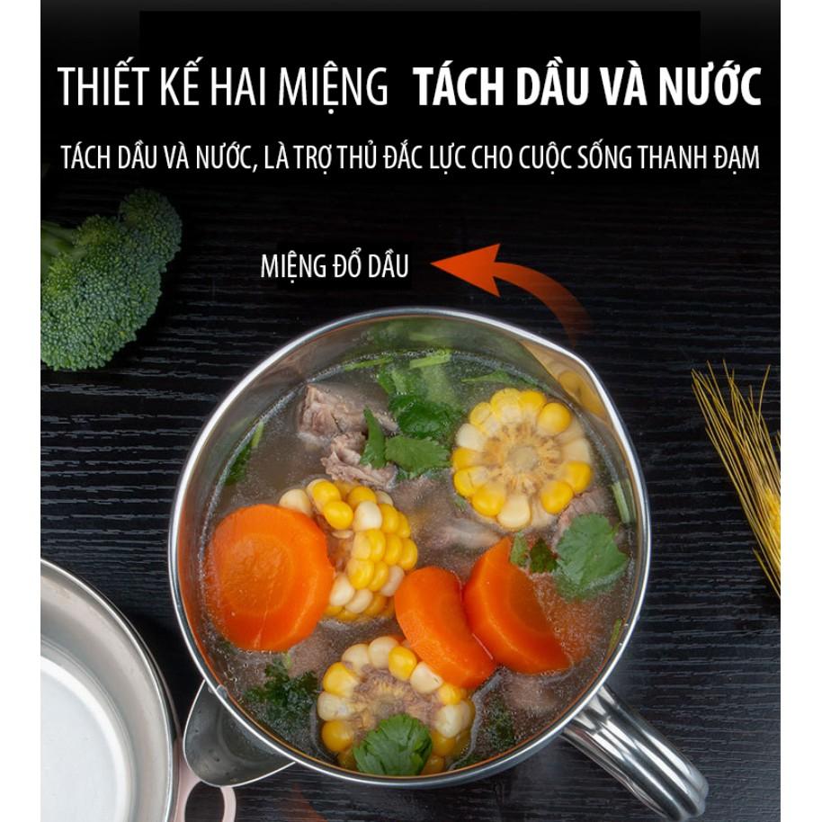 Bộ Đôi Dụng Cụ Tách Dầu Mỡ Bằng Inox hiệu quả nhanh chóng