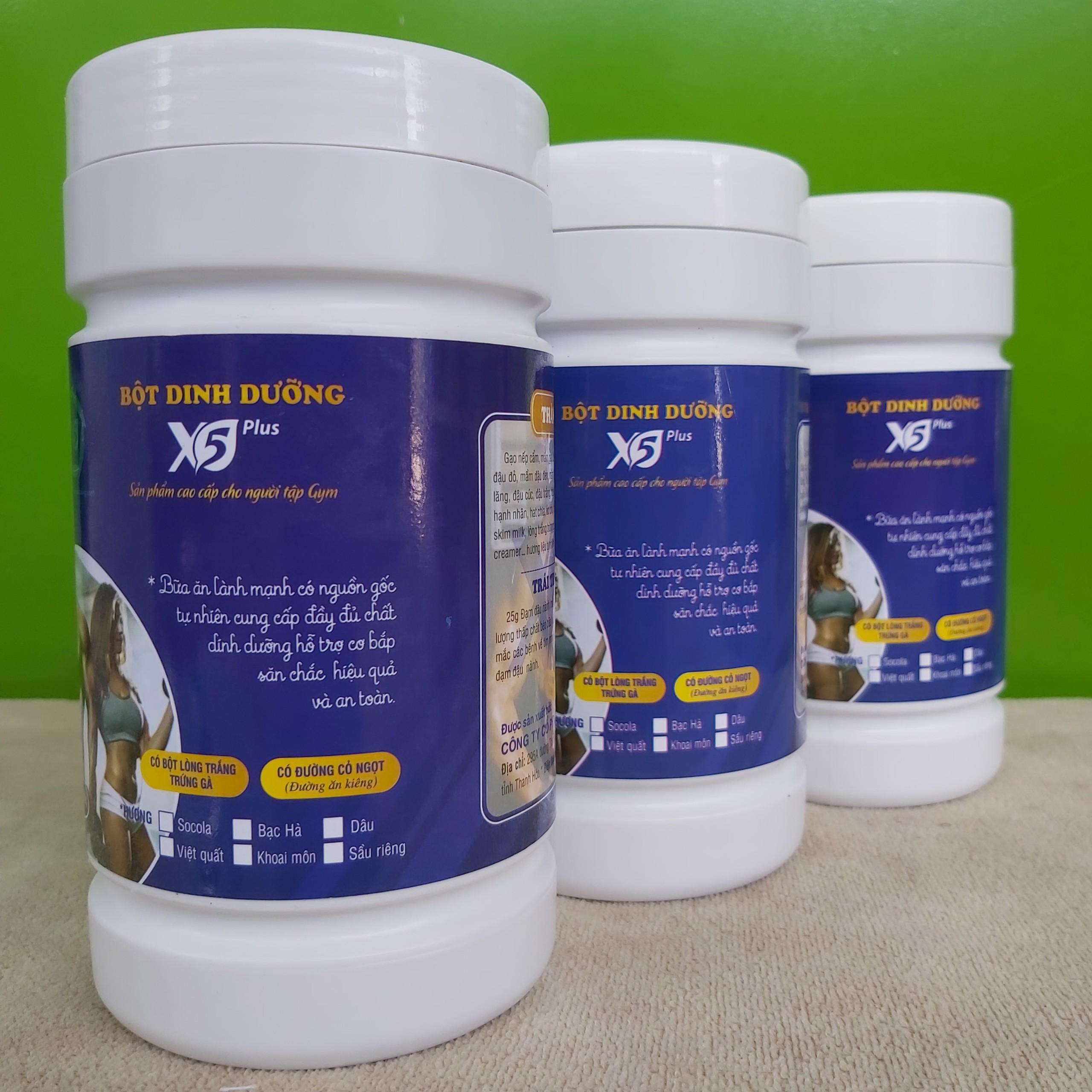 Combo 2 hộp bột ngũ cốc dinh dưỡng X5 dành cho người tập gym có whey, đạm đậu nành, Giúp Tăng Cơ, Giảm Mỡ