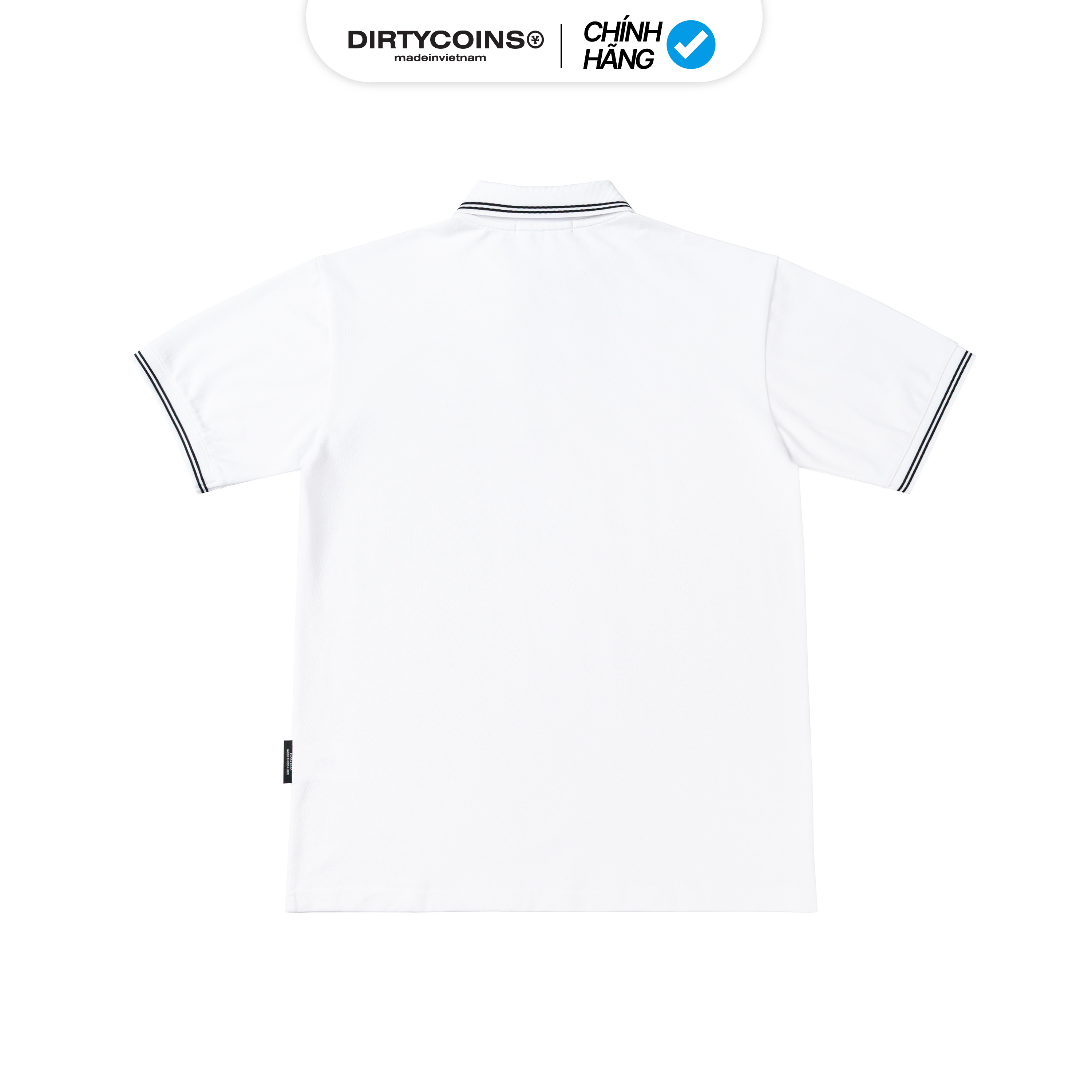 Áo Thun DirtyCoins Heart Patch Regular Polo - White