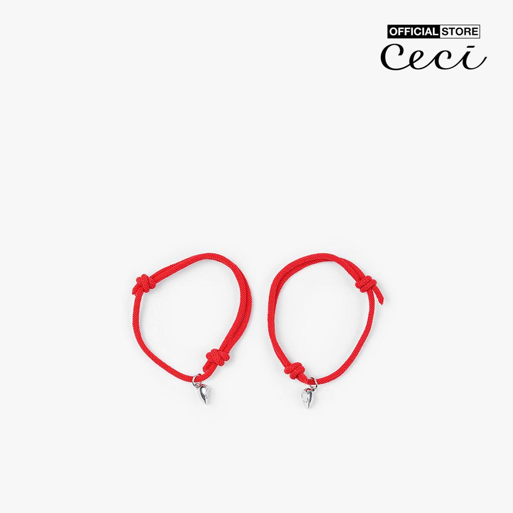 CECI - Set 2 vòng đeo tay nữ dây vải thắt nút độc đáo CC3-04000026-08
