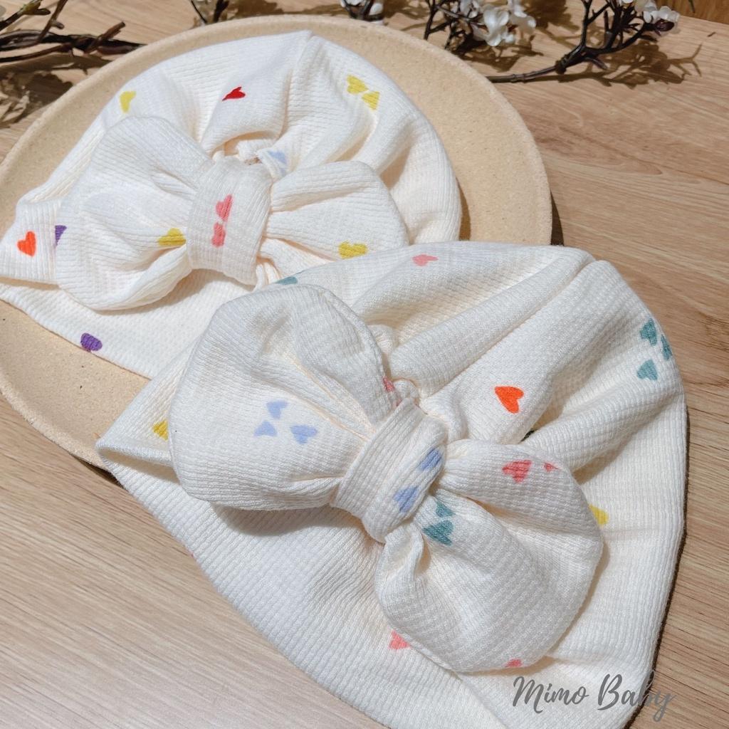 Mũ nón turban nơ cho bé gái 6-10kg Mimo Baby MTB62