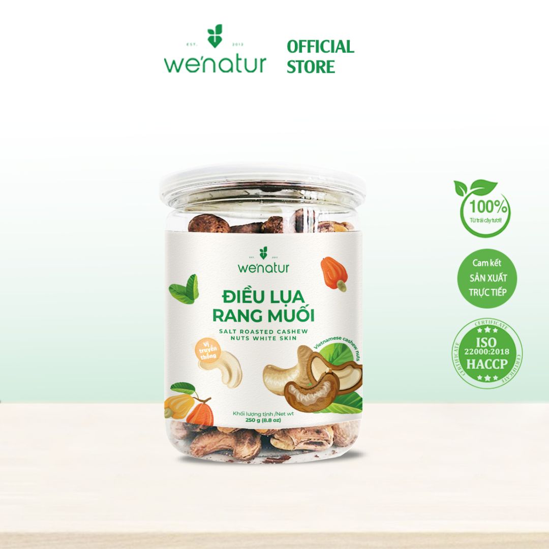 Hạt Điều Lụa Rang Muối Tự Nhiên 250g