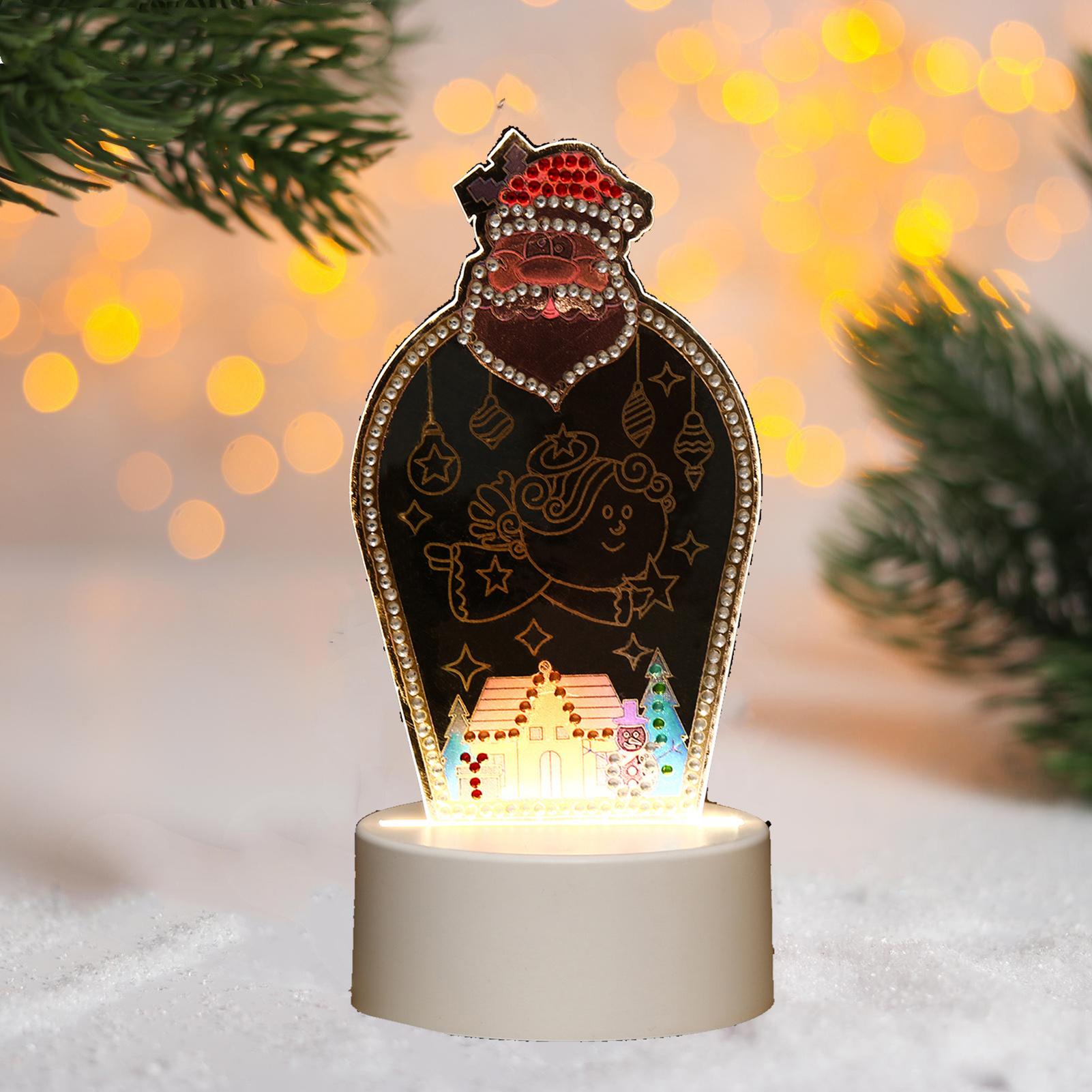 Đèn Ngủ Led Cổng Usb Tự Thiết Kế Phong Cách Giáng Sinh