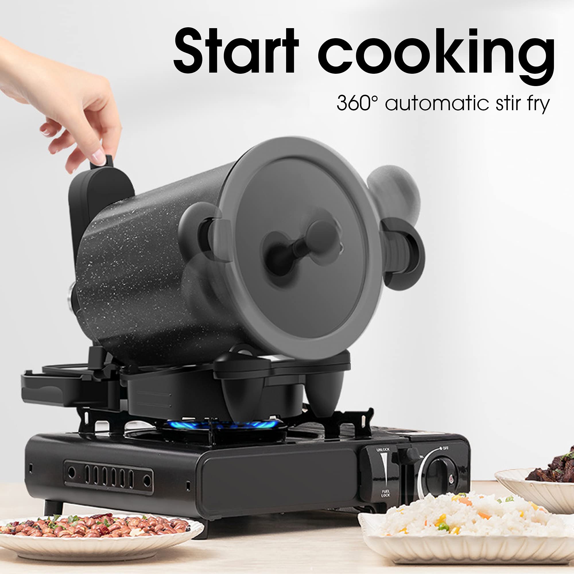 Máy nấu tự động gia nhiệt du lịch 360° Automatic Cooking Machine Multifunctional