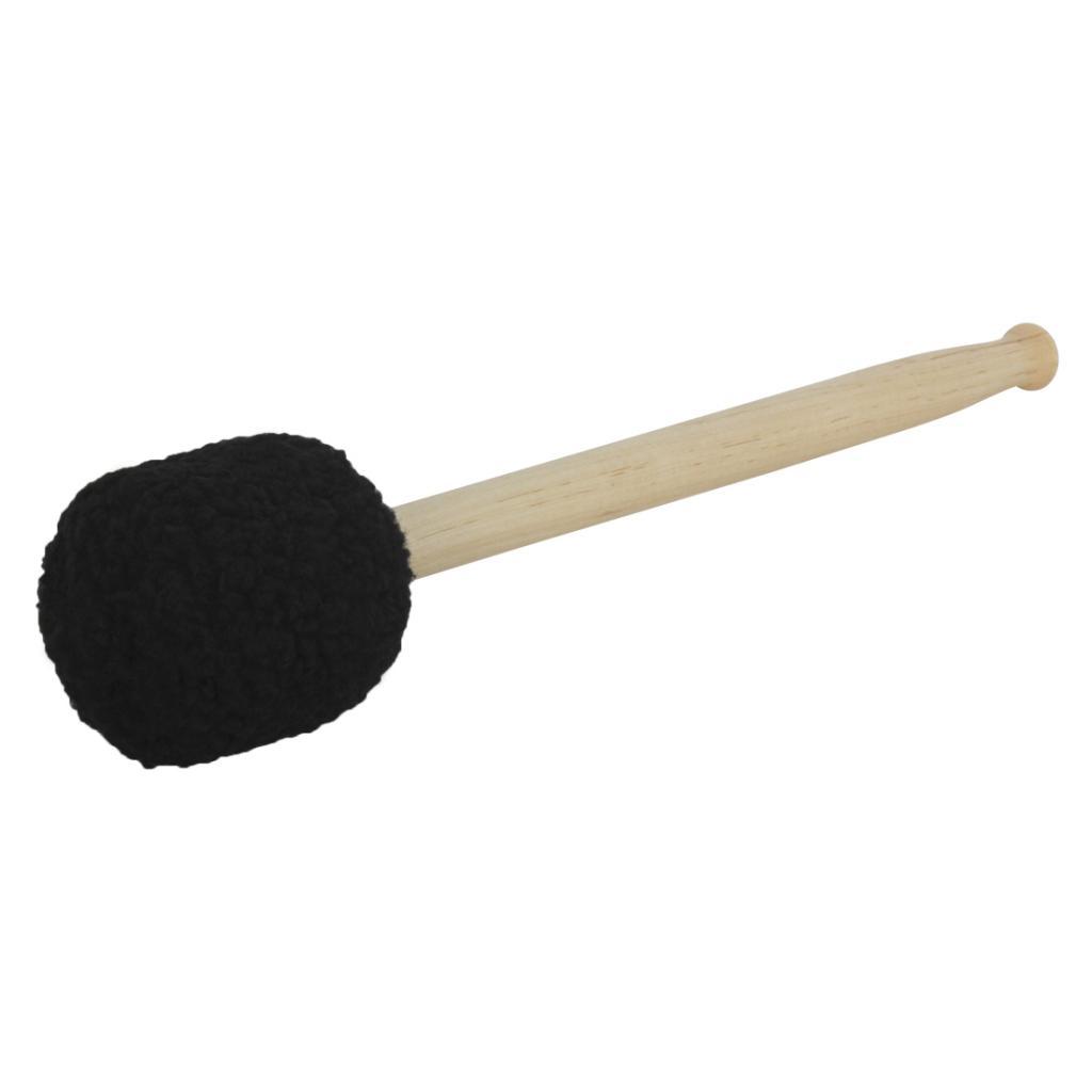 Concert Bass Drum Mallet Timpani Mallet Stick Beater with Felt Head Black
