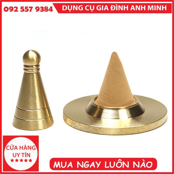Khuôn nhang nụ tháp bằng đồng cổ điển