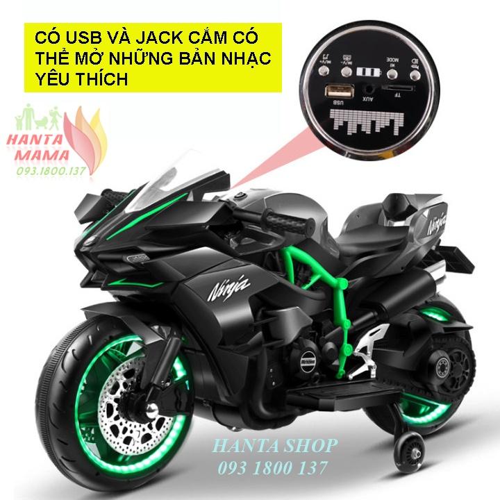 Xe Máy Điện Ninja H2R Ghế Da - Tay Ga - Chân Phanh - Đèn Bánh Led