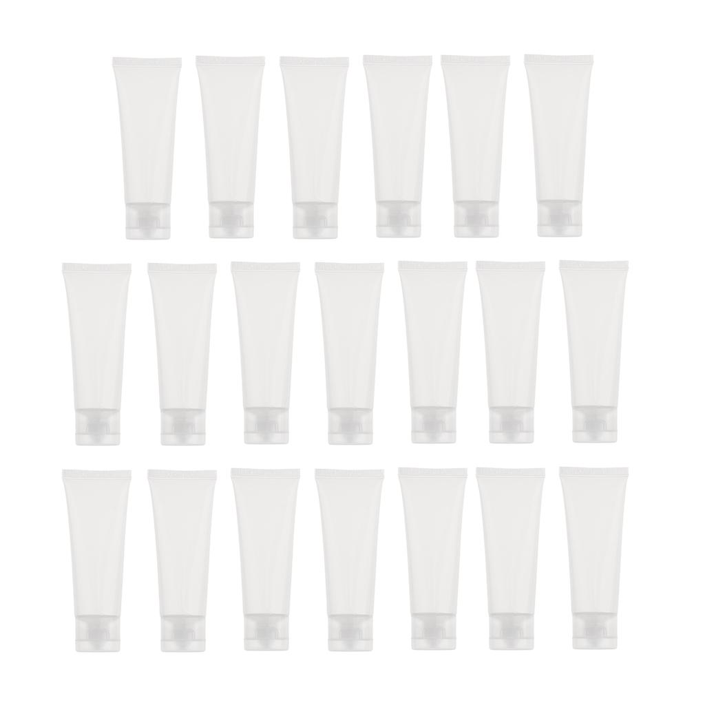 80x Mini 50ml Empty Cosmetic Tubes Flip Cap for Body Lotion Shampoo Makeup