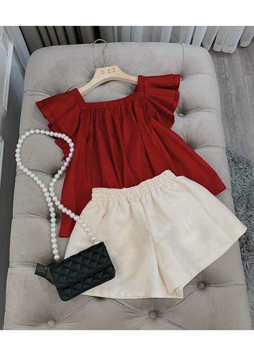 Set Đồ Bộ Nữ Lụa Hở Vai Tay Cách Điệu Thời Trang